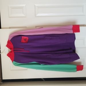 Teddy fresh large color block hoodie